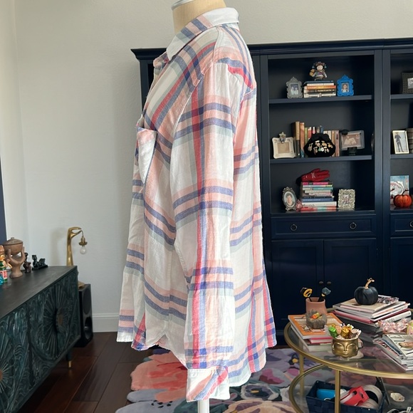 Rails plaid button up striped with metallic shirt size M - Picture 4 of 8